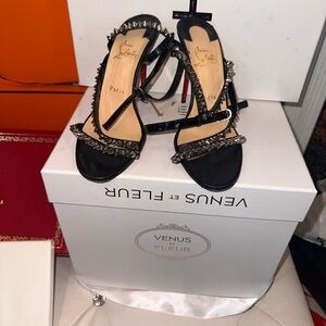 Christian Louboutin Black Studded Heels